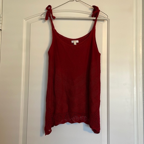 Medium red women’s Charming Charlie knitted tank top - Picture 1 of 9